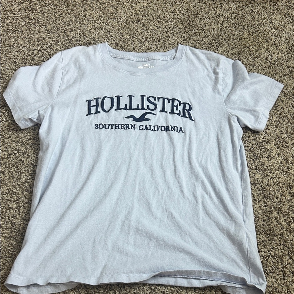 Hollister White Tee with Navy Logo
